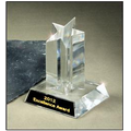 Single Star Clear Acrylic Award - 5" Tall